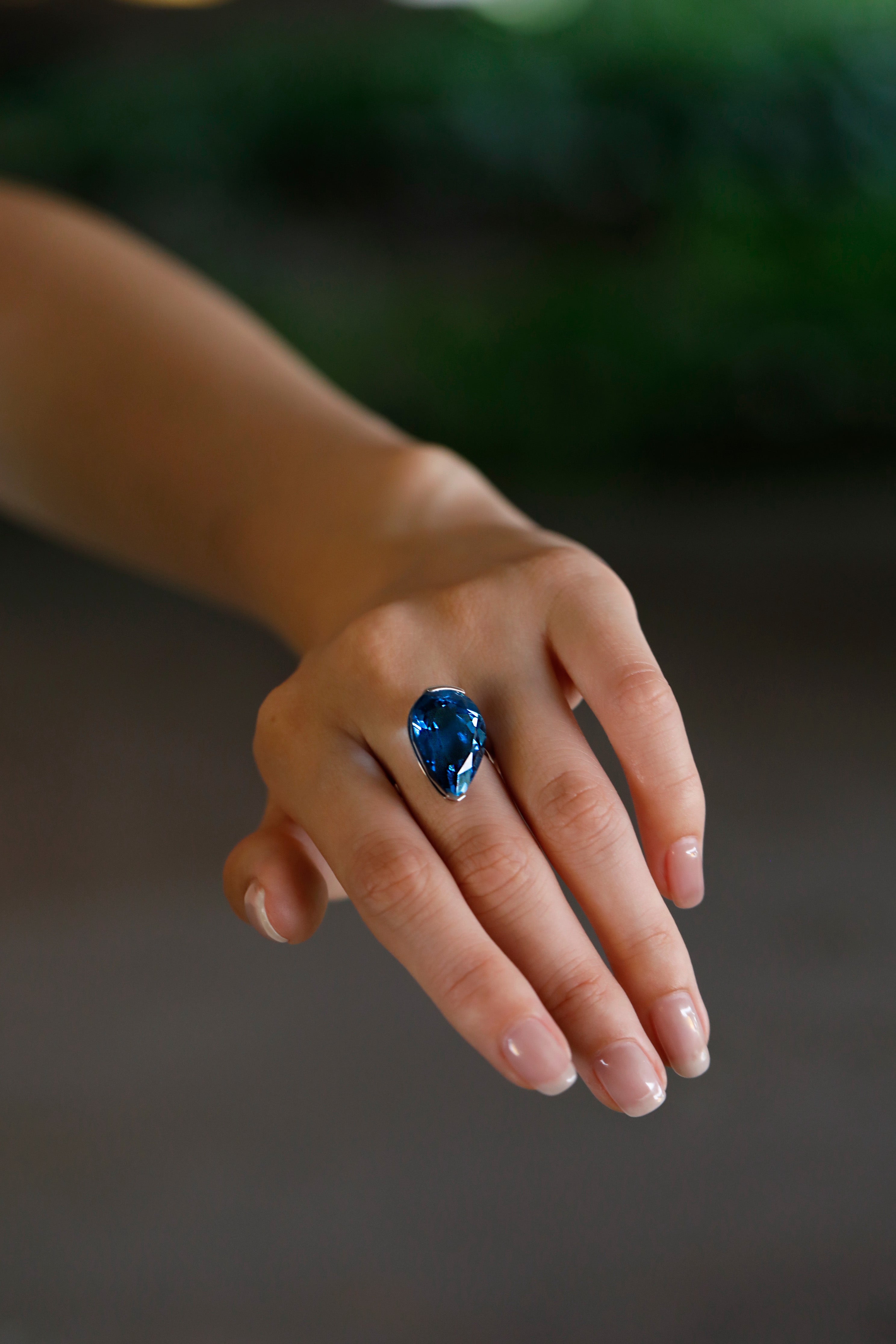 Dreamscape II Pear-Shaped Topaz Signature Ring