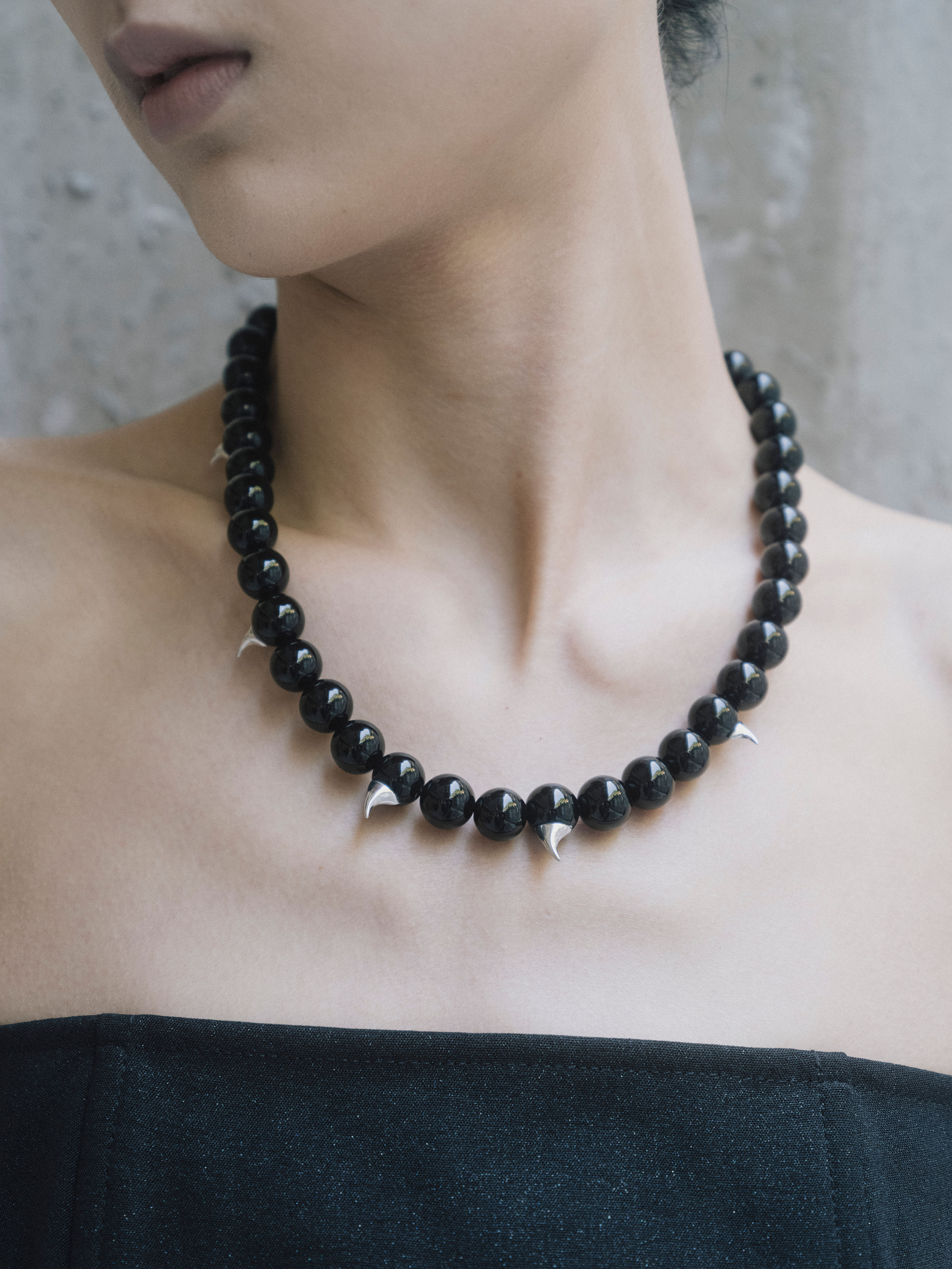 Black Rose Necklace I