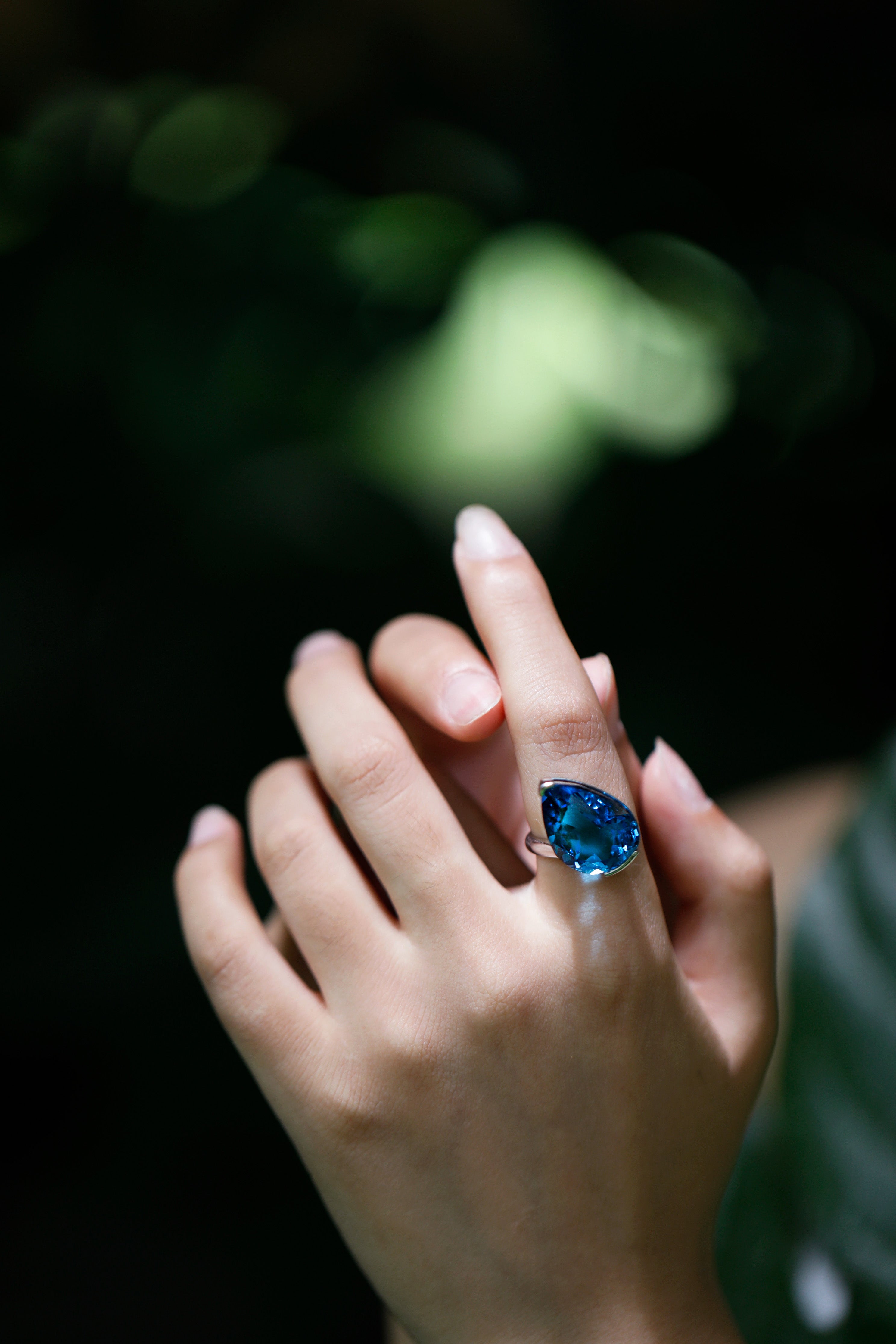 Dreamscape II Pear-Shaped Topaz Signature Ring