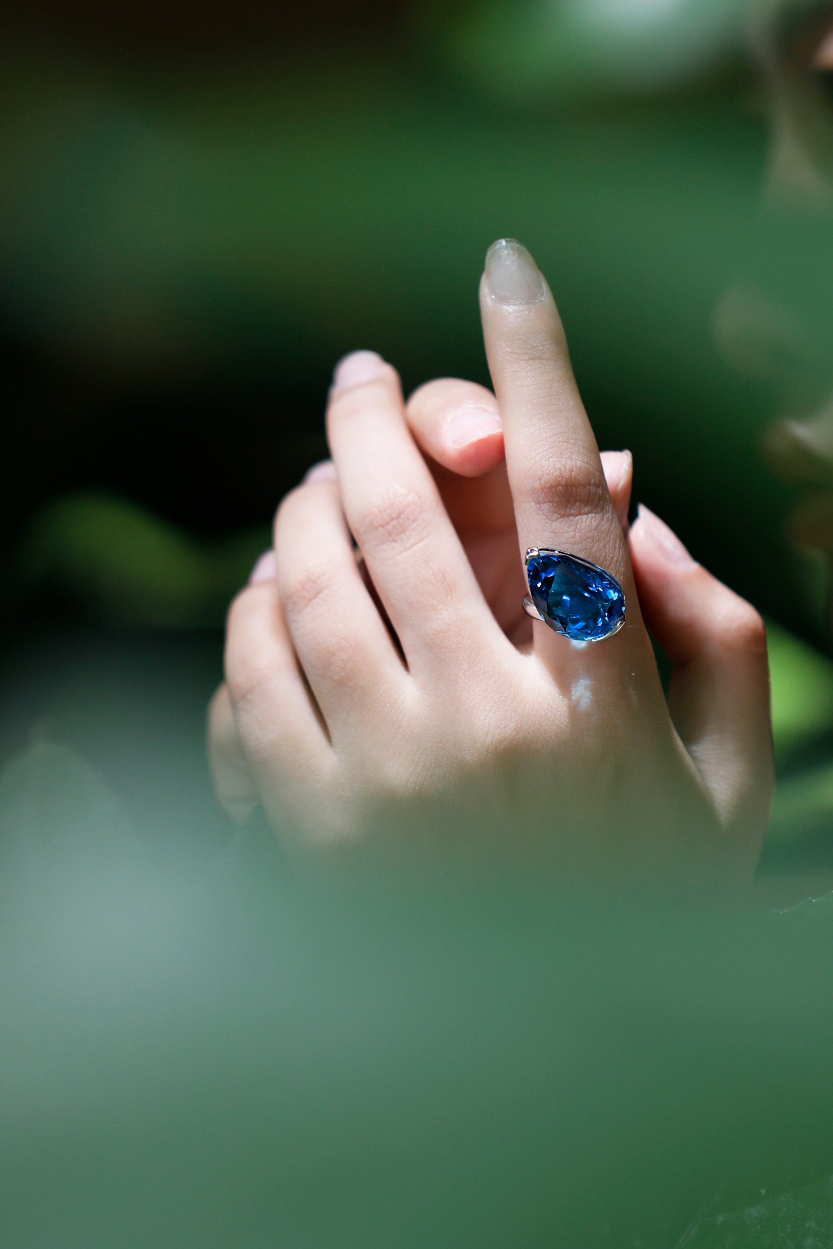 Dreamscape II Pear-Shaped Topaz Signature Ring