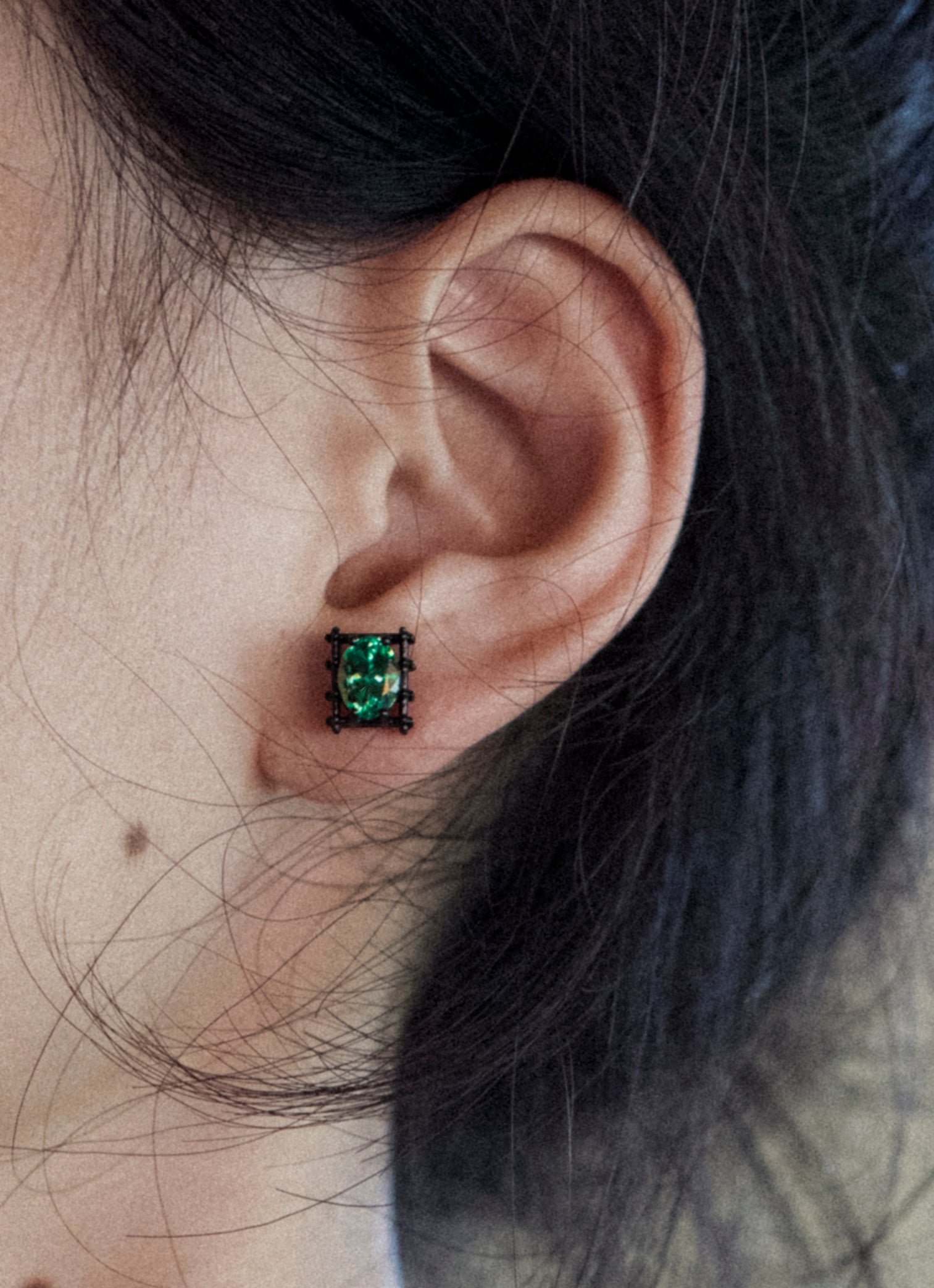 Unfinished I Scaffolded Tsavorite Earrings