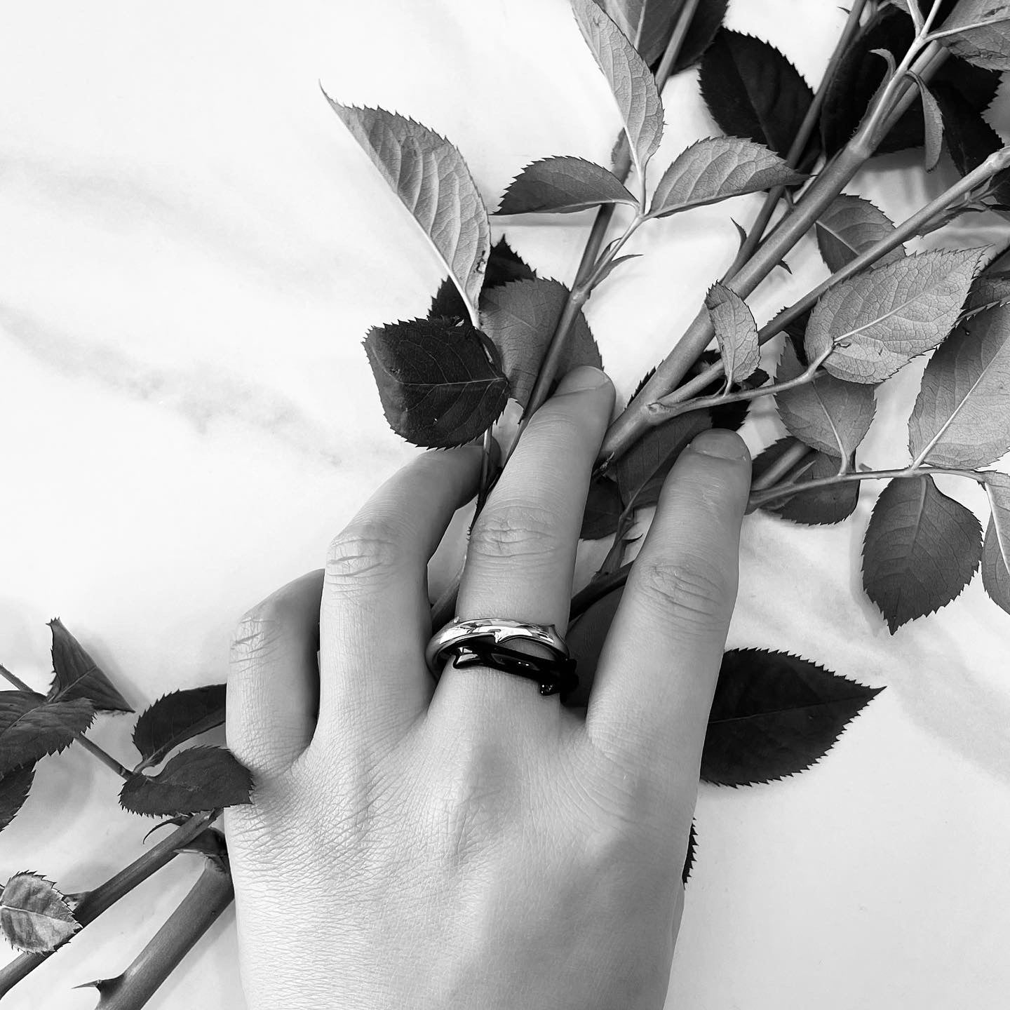 Ring of Thorns Monochrome Ring