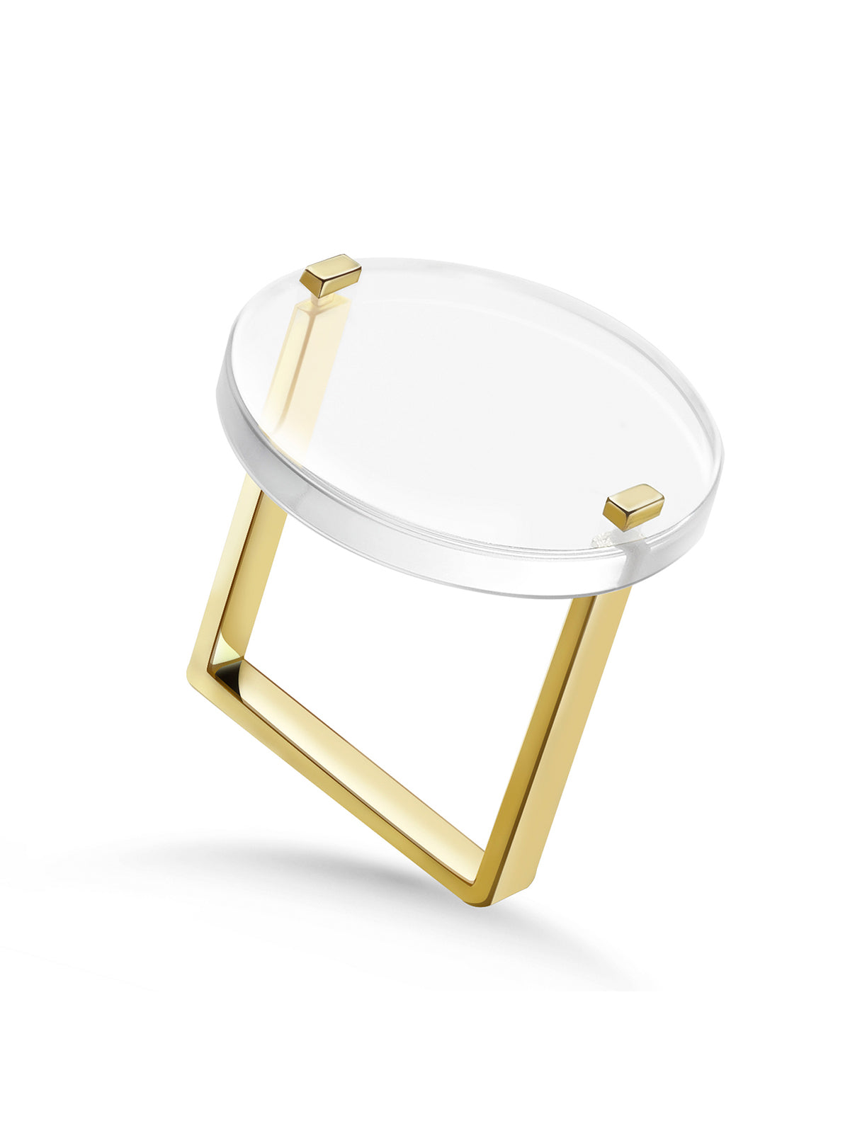 Square & Round III Minimalistic Square Ring