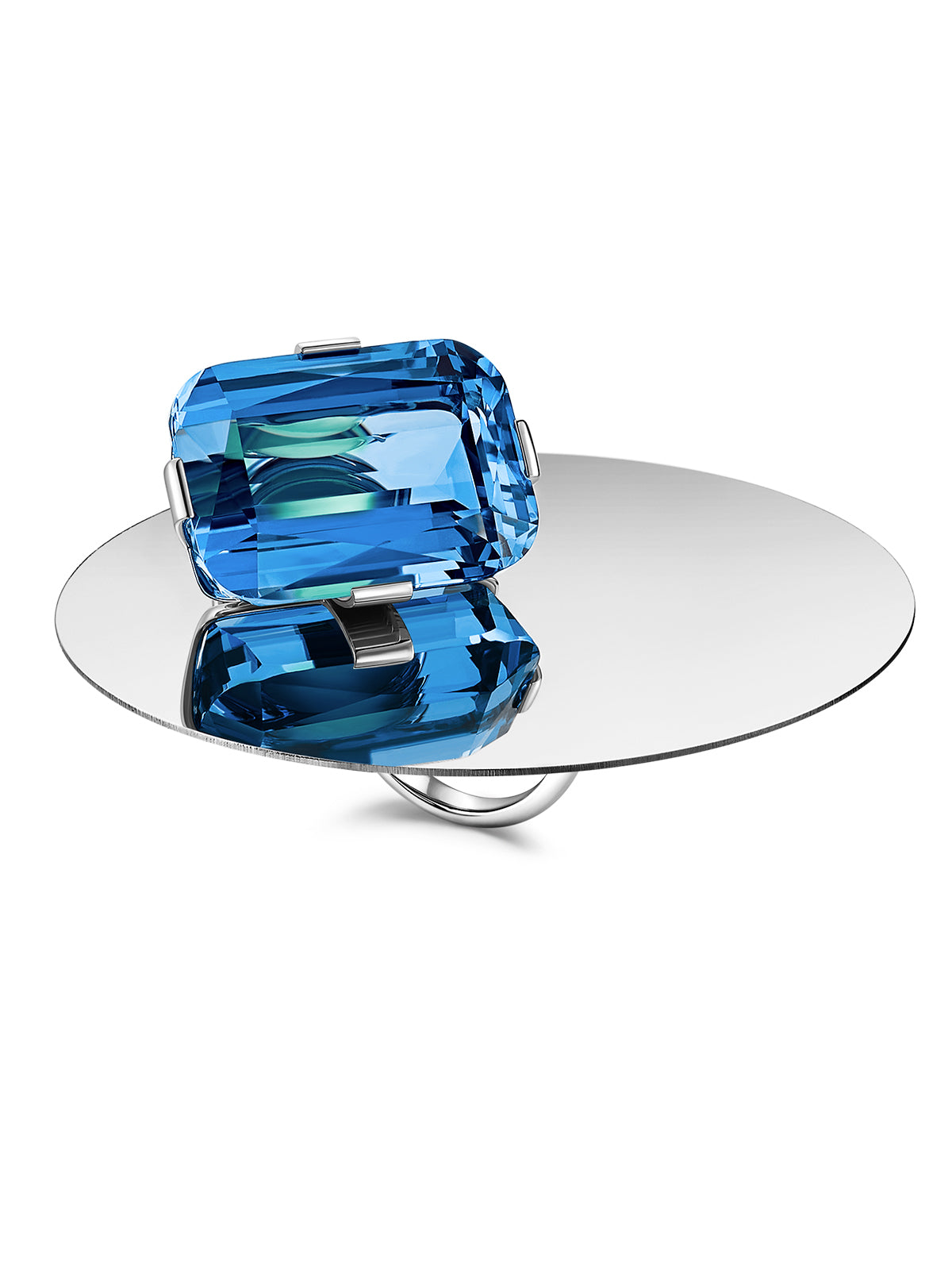 Dreamscape I 托帕石和橄榄石个性戒指