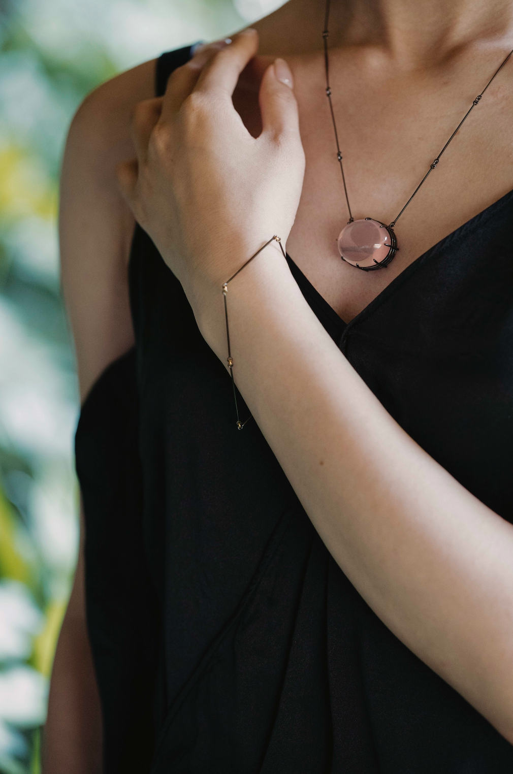 Unfinished Rose Quartz Oversized Pendant