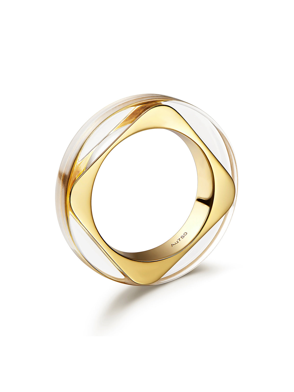 Two Square Ring Square & Round I Minimalistic Two Tier Ring